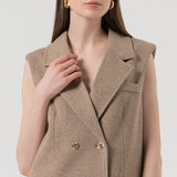 Gilet lungo doppio petto FR25WJ5015W80501 L46 FRACOMINA 