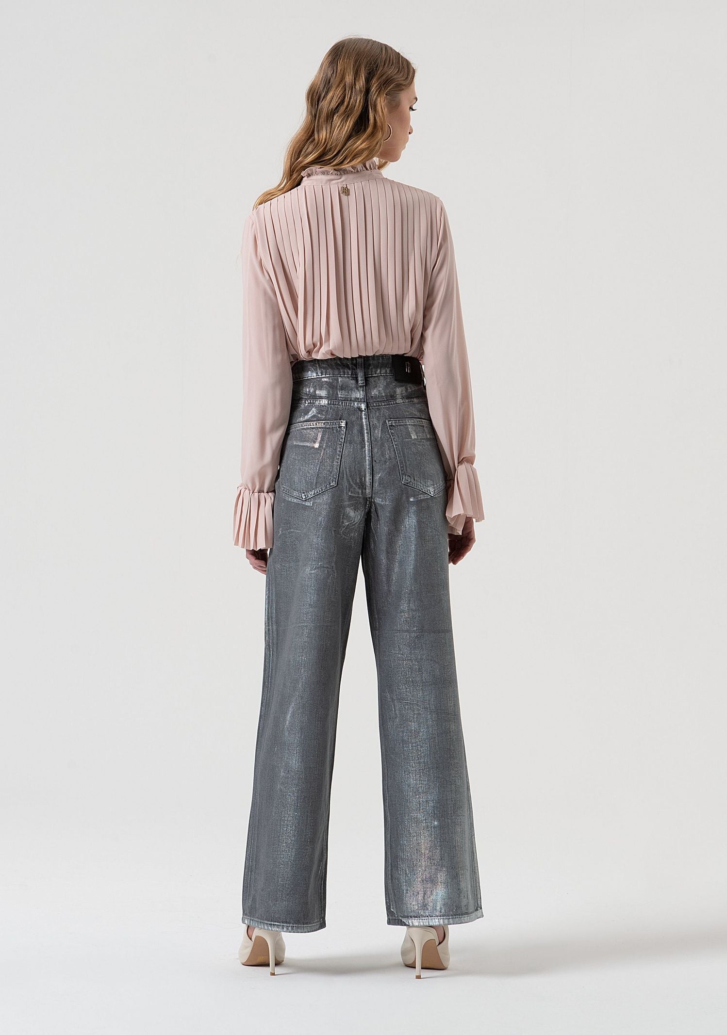 Jeans wide leg spalmato - Fracomina FR25WV2007D419O8 T59 FRACOMINA 