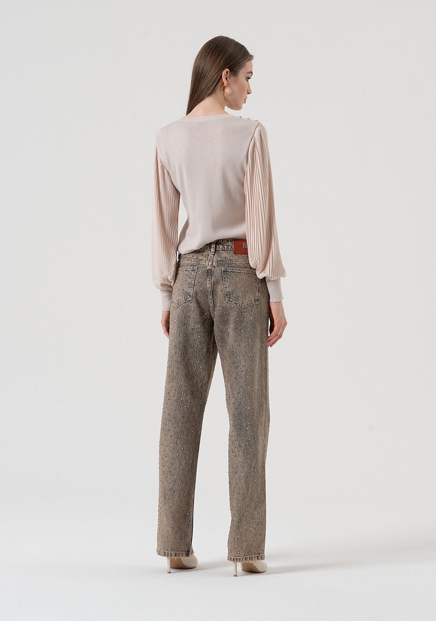 Jeans  flare con strass - Fracomina FR25WV2014D419R9 357 FRACOMINA 