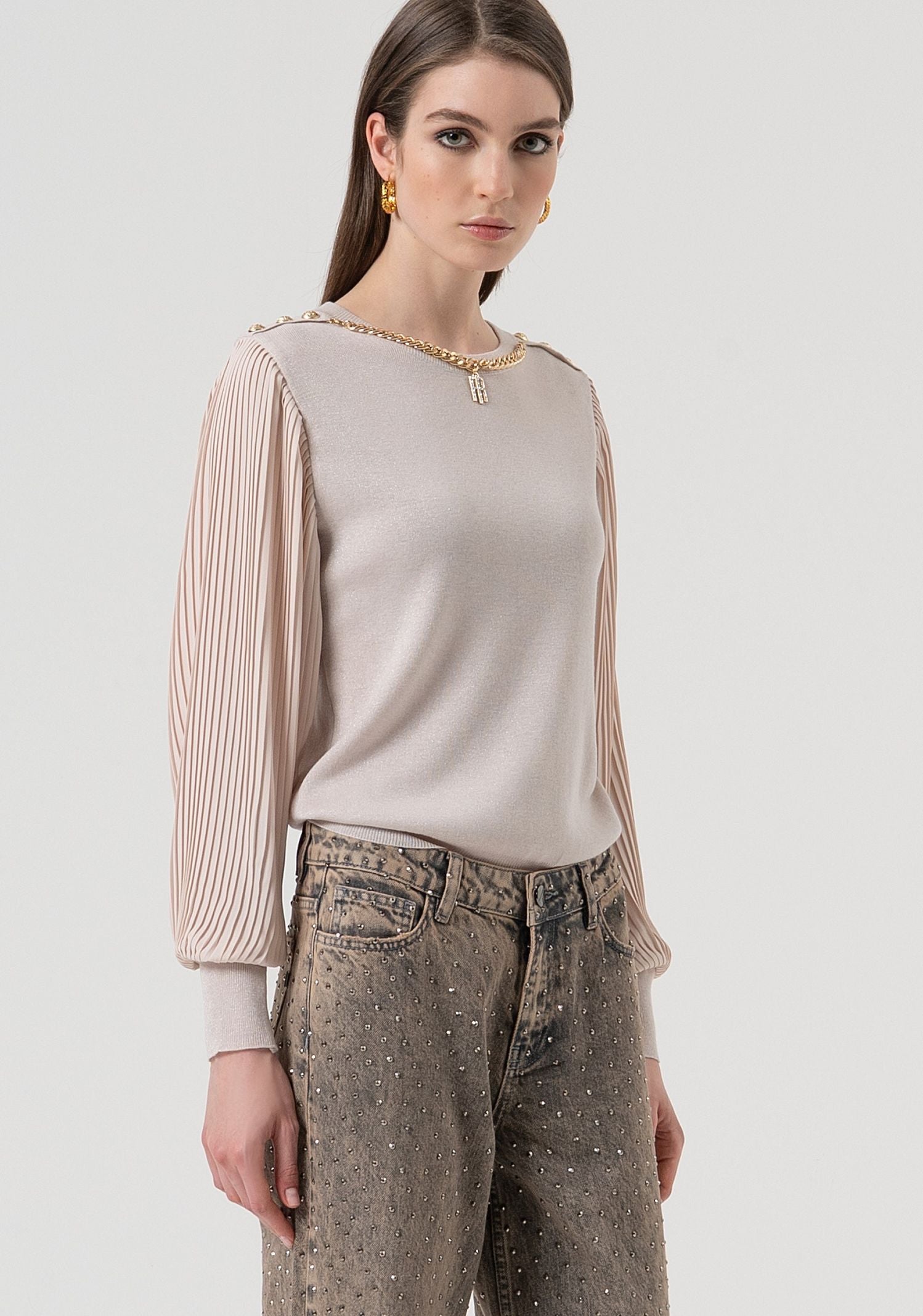 Jeans  flare con strass - Fracomina FR25WV2014D419R9 357 FRACOMINA 
