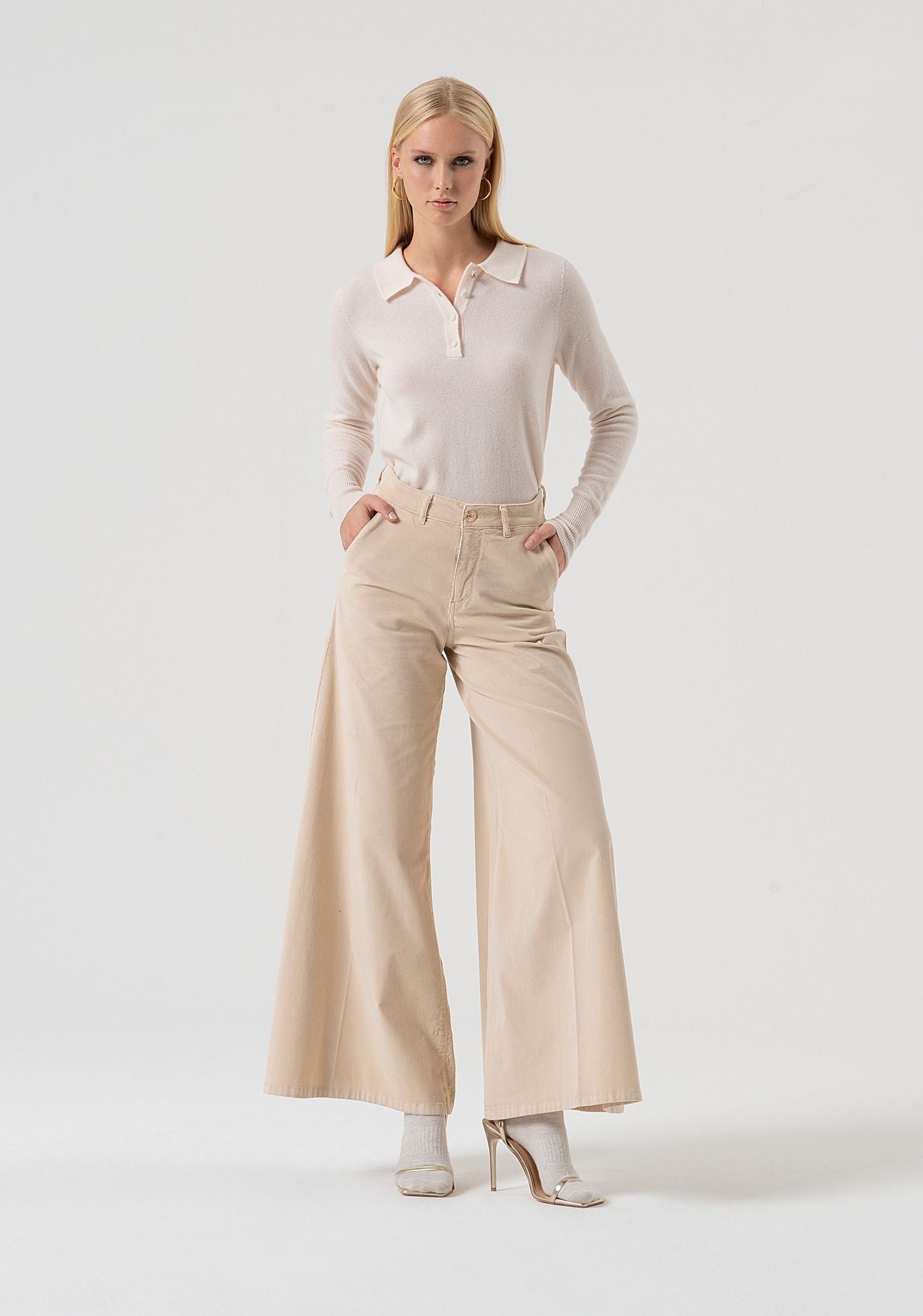 Pantalone flare in velluto - Fracomina FR25WV3014W56901 508 FRACOMINA 