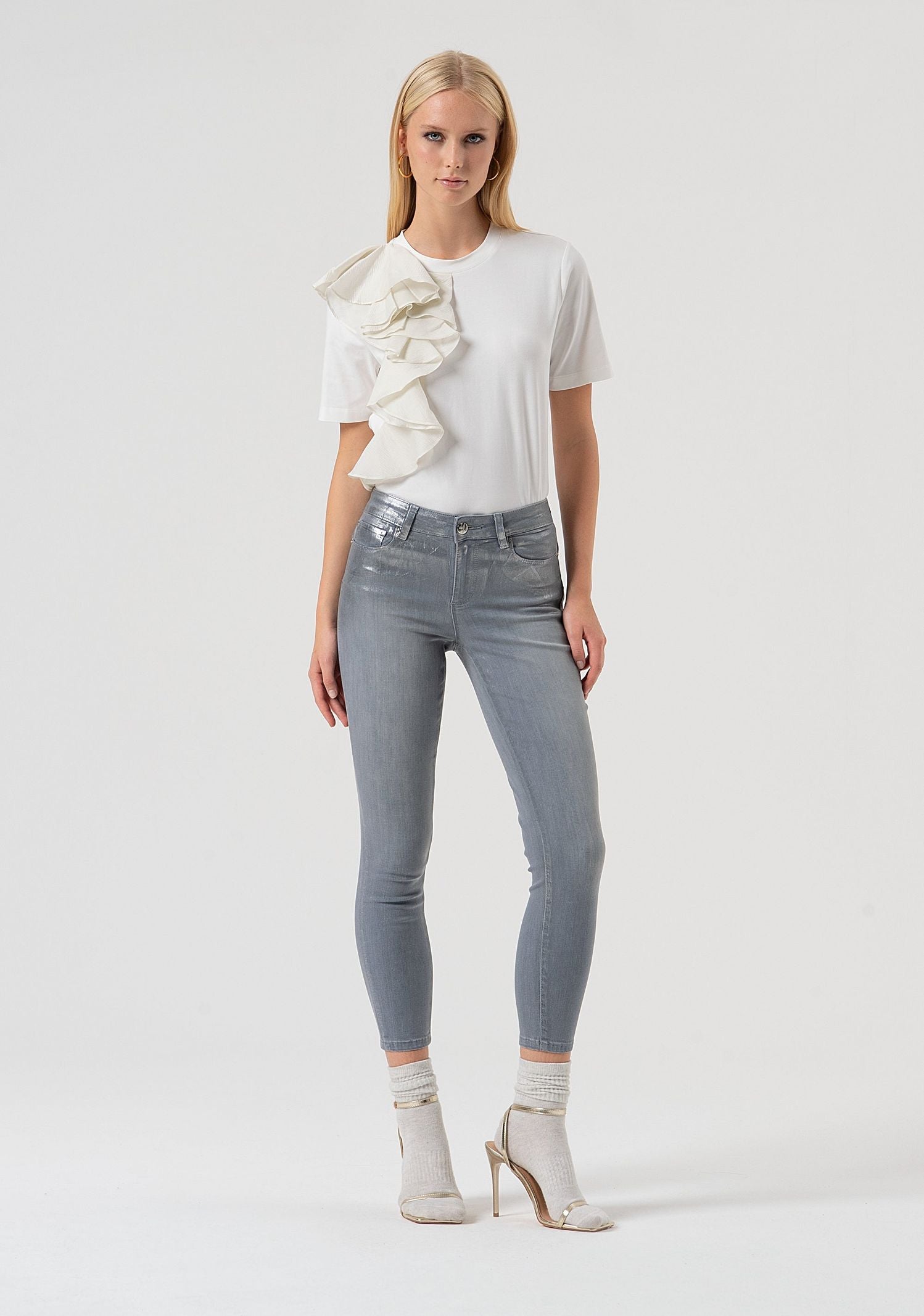 Pantalone push up spalmato - Fracomina FR25WV8000D408P9 T54 FRACOMINA 