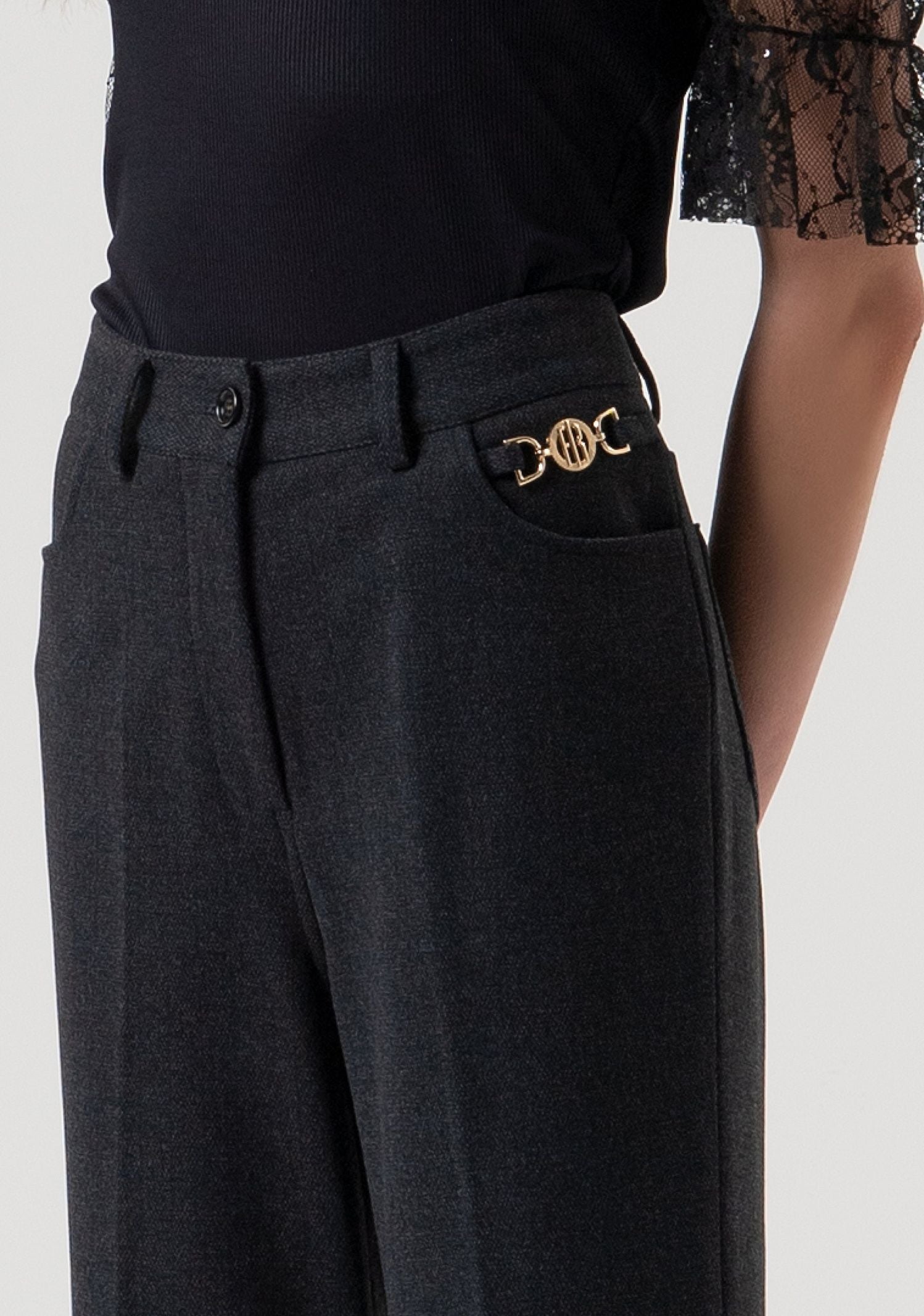 Pantalone bootcut vita alta FR25WVA014W80501 T53 FRACOMINA 