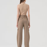 Pantalone cargo vita alta FR25WVC014W80501 L46 FRACOMINA 