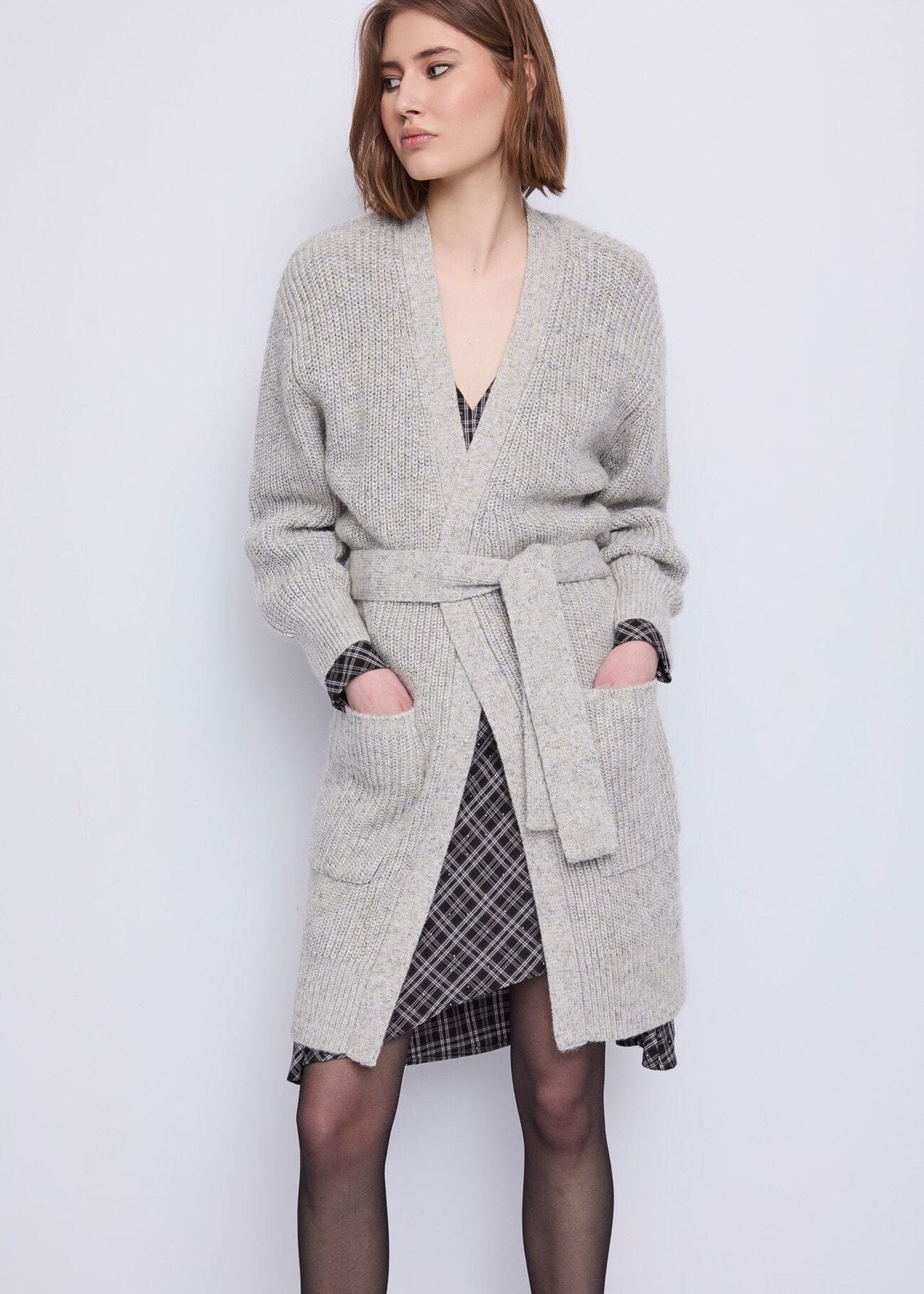 Cardigan con cintura - Gaudi 521BD33001 525048-02 GAUDI' 