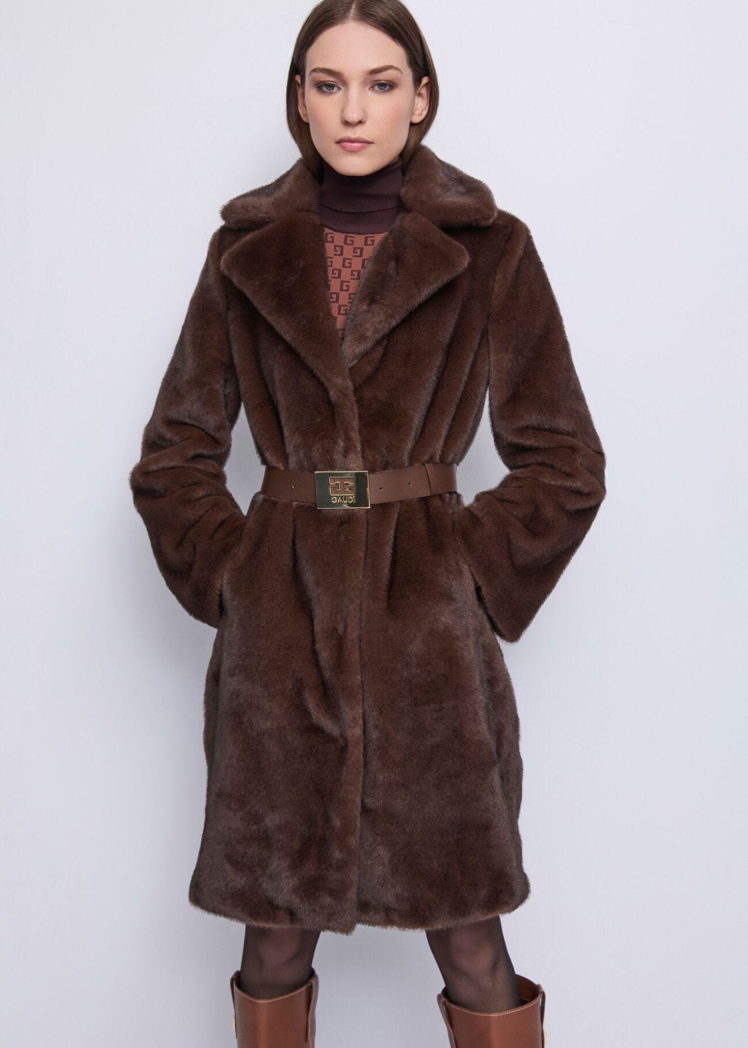 Cappotto con cintura - Gaudi 521FD39003 3355 GAUDI' 