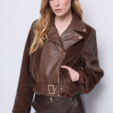 Giacca biker con cintura - Gaudi 521FD39004 3355 GAUDI' 