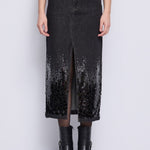 Gonna lunga denim con strass 521FD76001 00 GAUDI' 