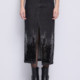 Gonna lunga denim con strass 521FD76001 00 GAUDI' 