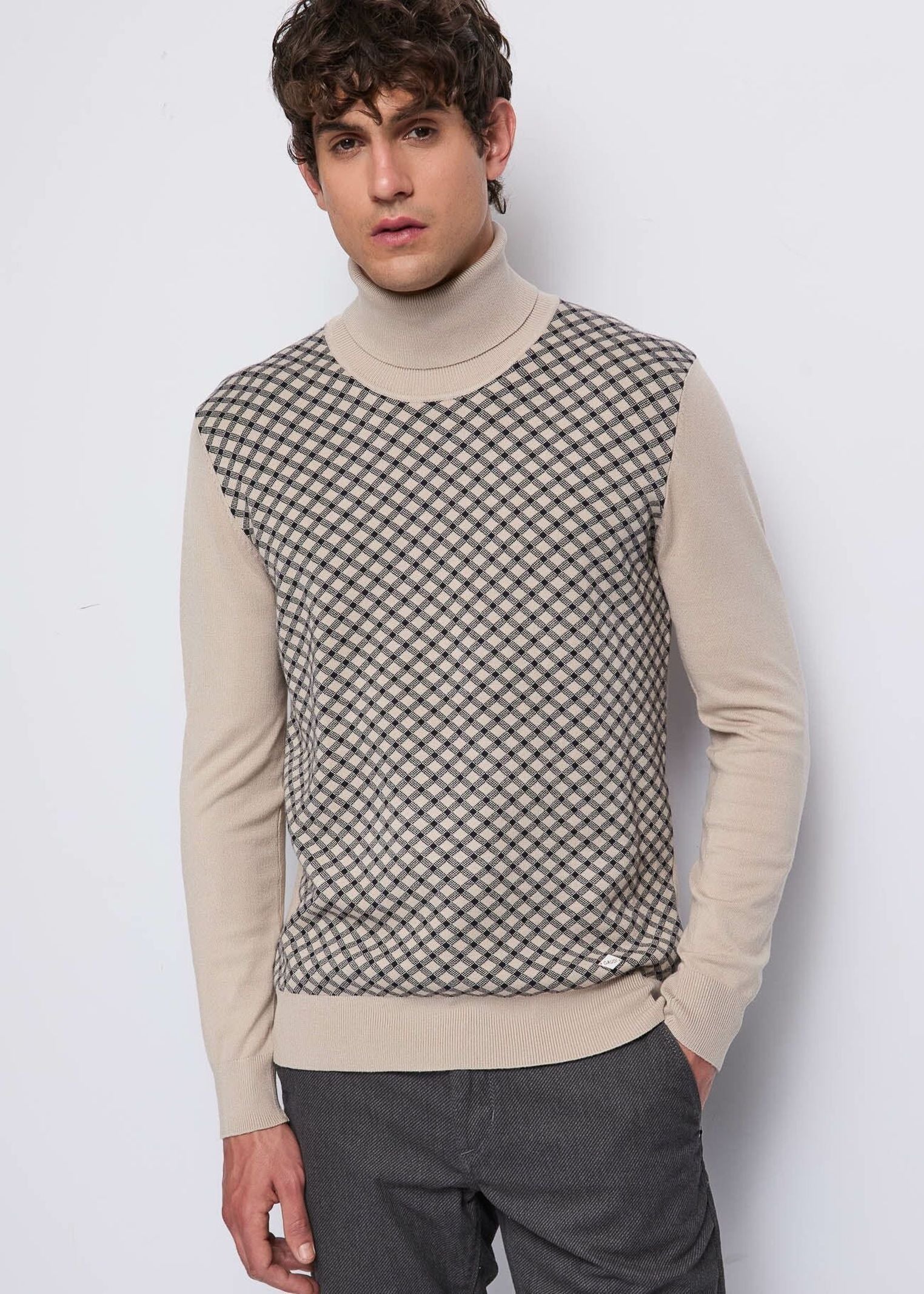 Dolcevita con motivo check 521GU53012 526102-01 GAUDI' 