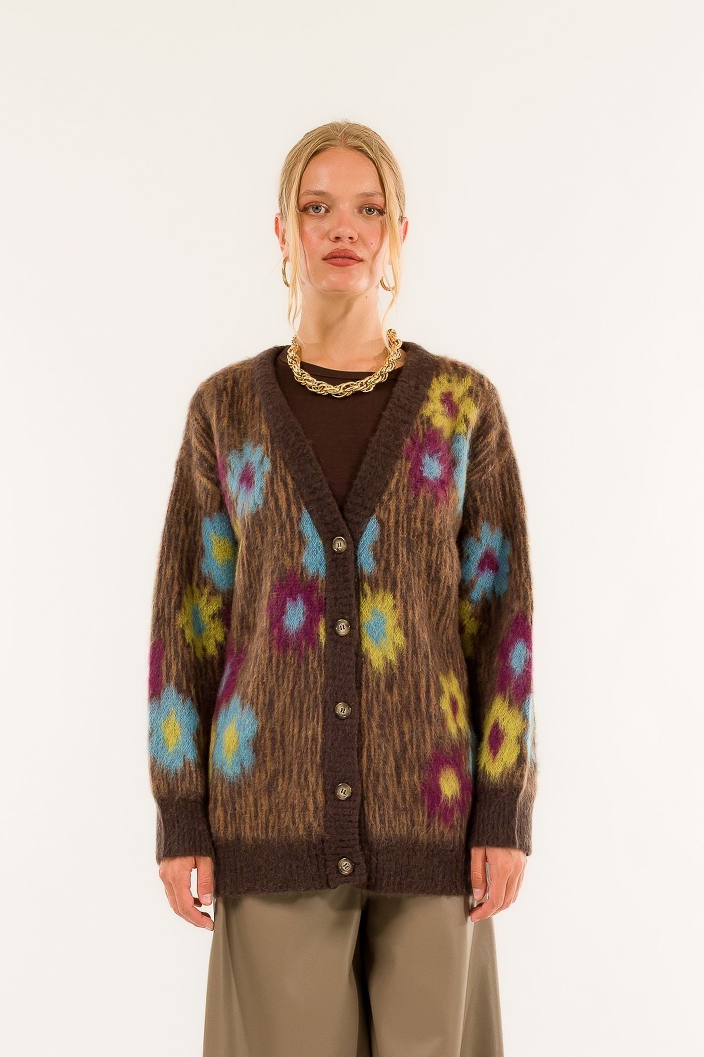 Cardigan in fantasia - Kontatto 3M0905C V407 KONTATTO 