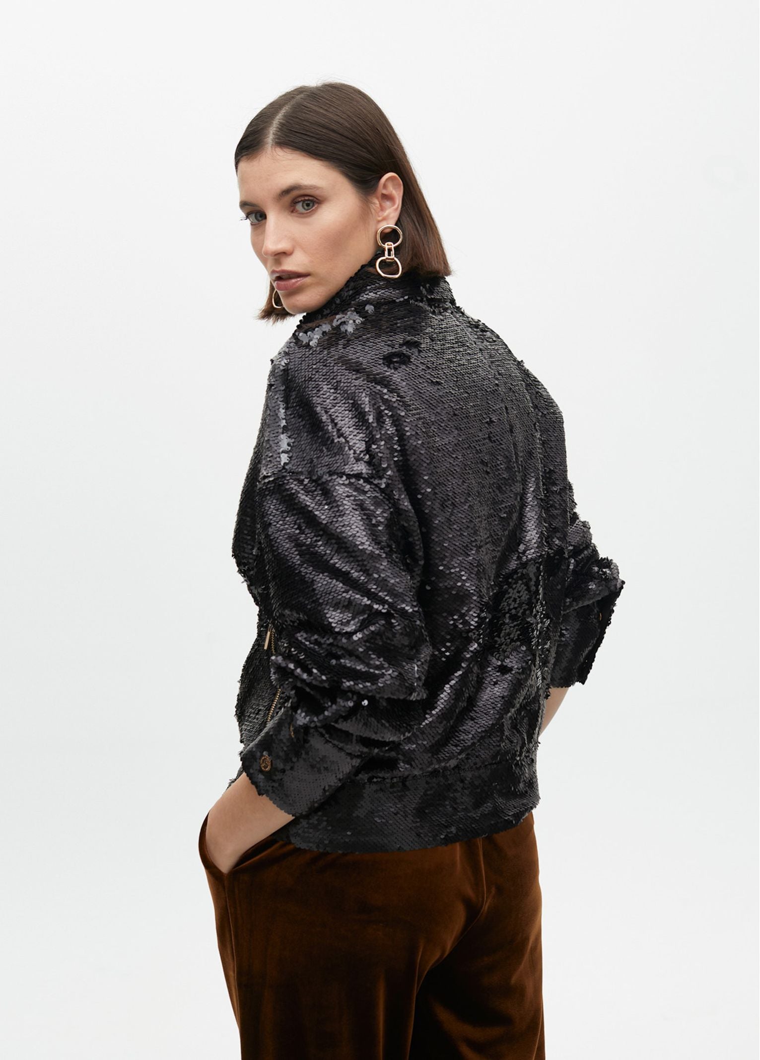 Giacca con paillettes LF2502010 00N LOLA 
