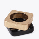 Set anellii quadrati bicolore - LolaCasademunt LF2503025 2MN LOLA 