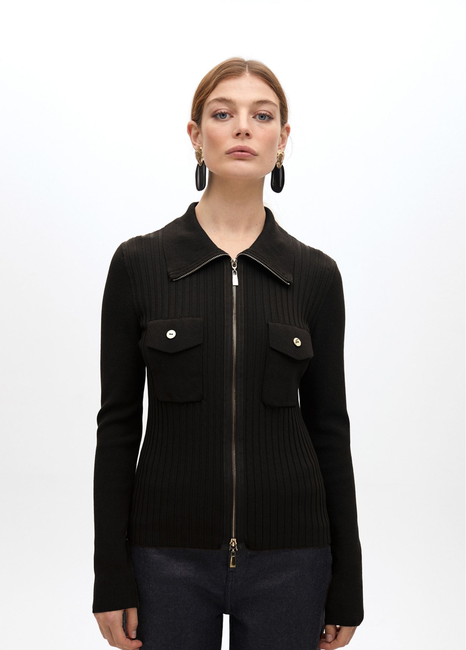 Cardigan con cerniera LF2511007 00N LOLA 