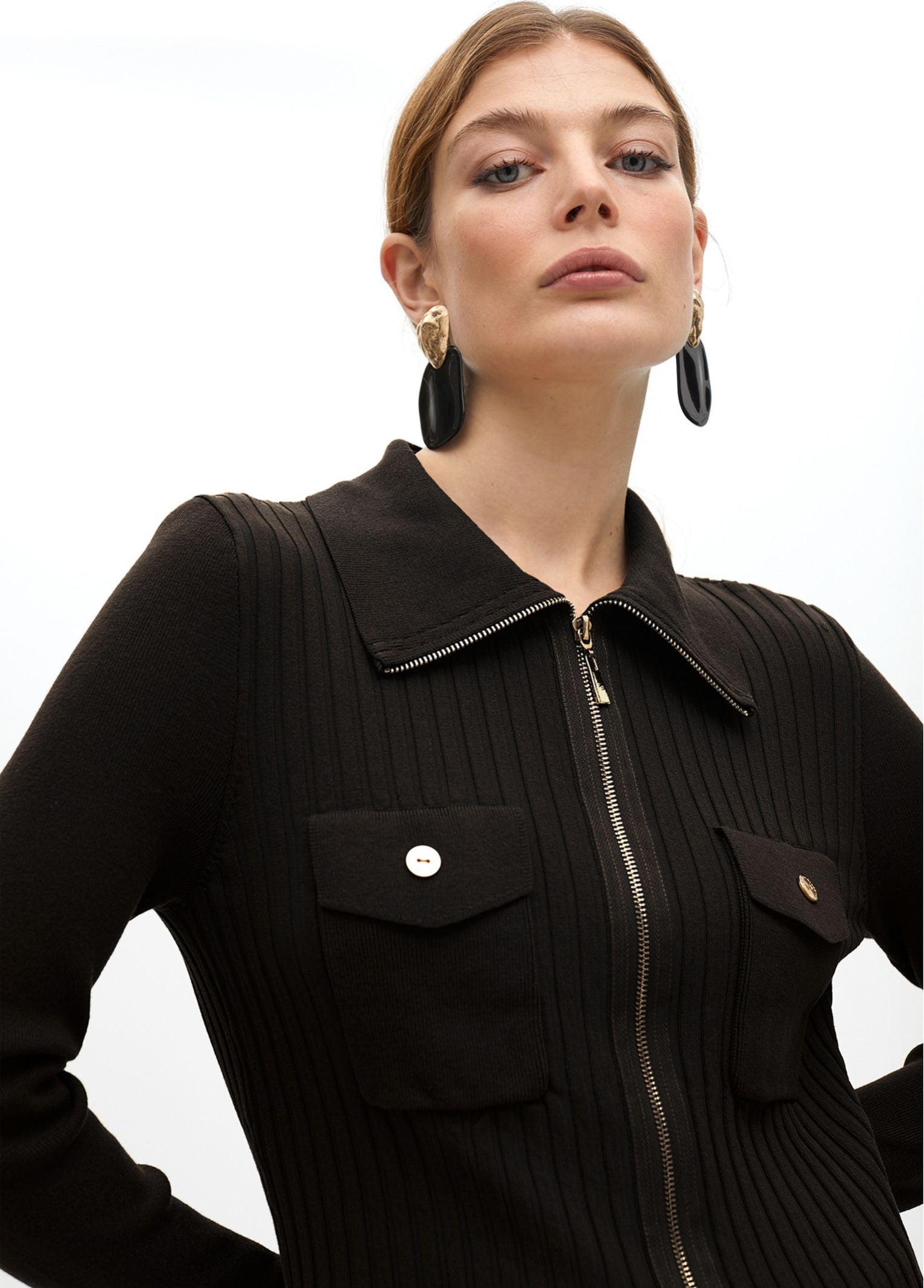 Cardigan con cerniera LF2511007 00N LOLA 