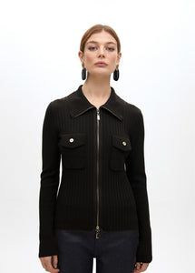Cardigan con cerniera