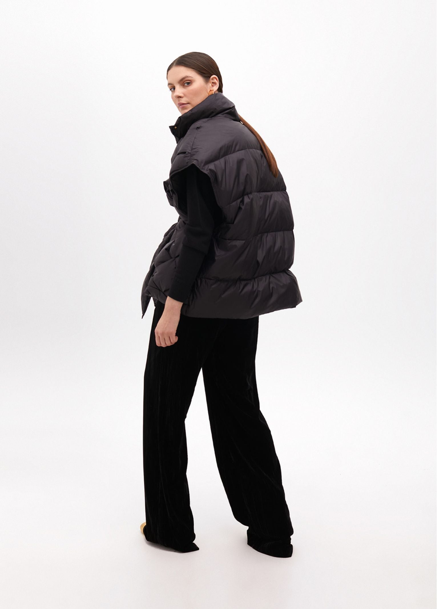 Gilet trapuntato con cintura MF2501006 00N MAITE 
