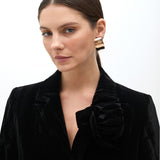 Giacca in velluto con fiore MF2502009 00N MAITE 