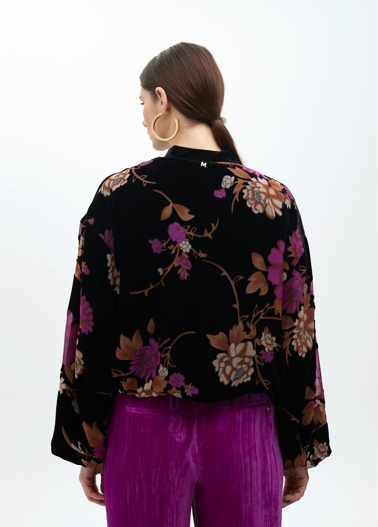 Bomber in velluto devorè MF2502016 22N MAITE 