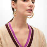 Maglia collo bicolore MF2511028 202 MAITE 