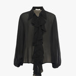 Camicia con volant C032VU MA001 MANILA GRACE 