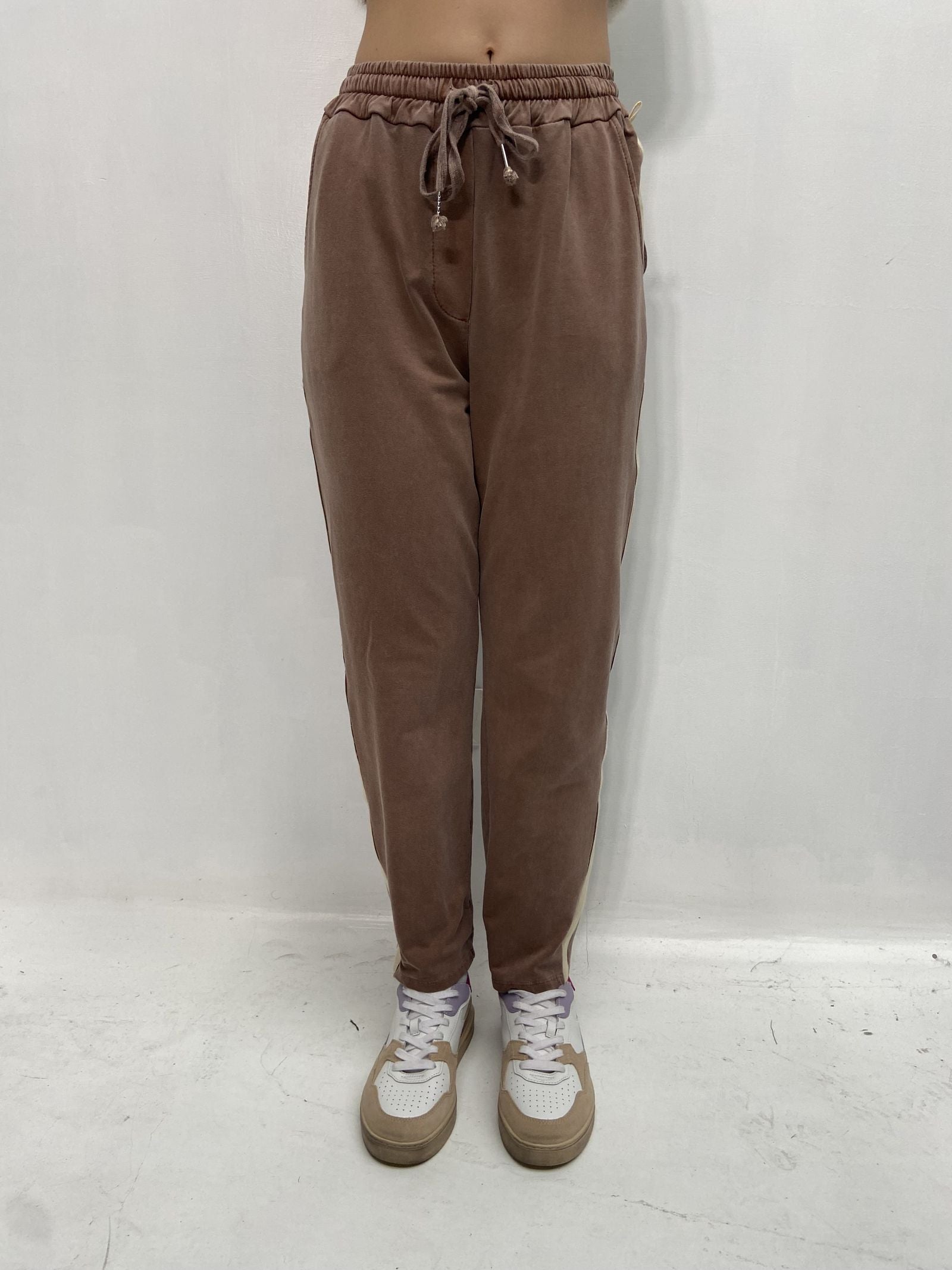 Pantalone con banda laterale - Ofelia 2558 CIOCCOLATO OFELIA 