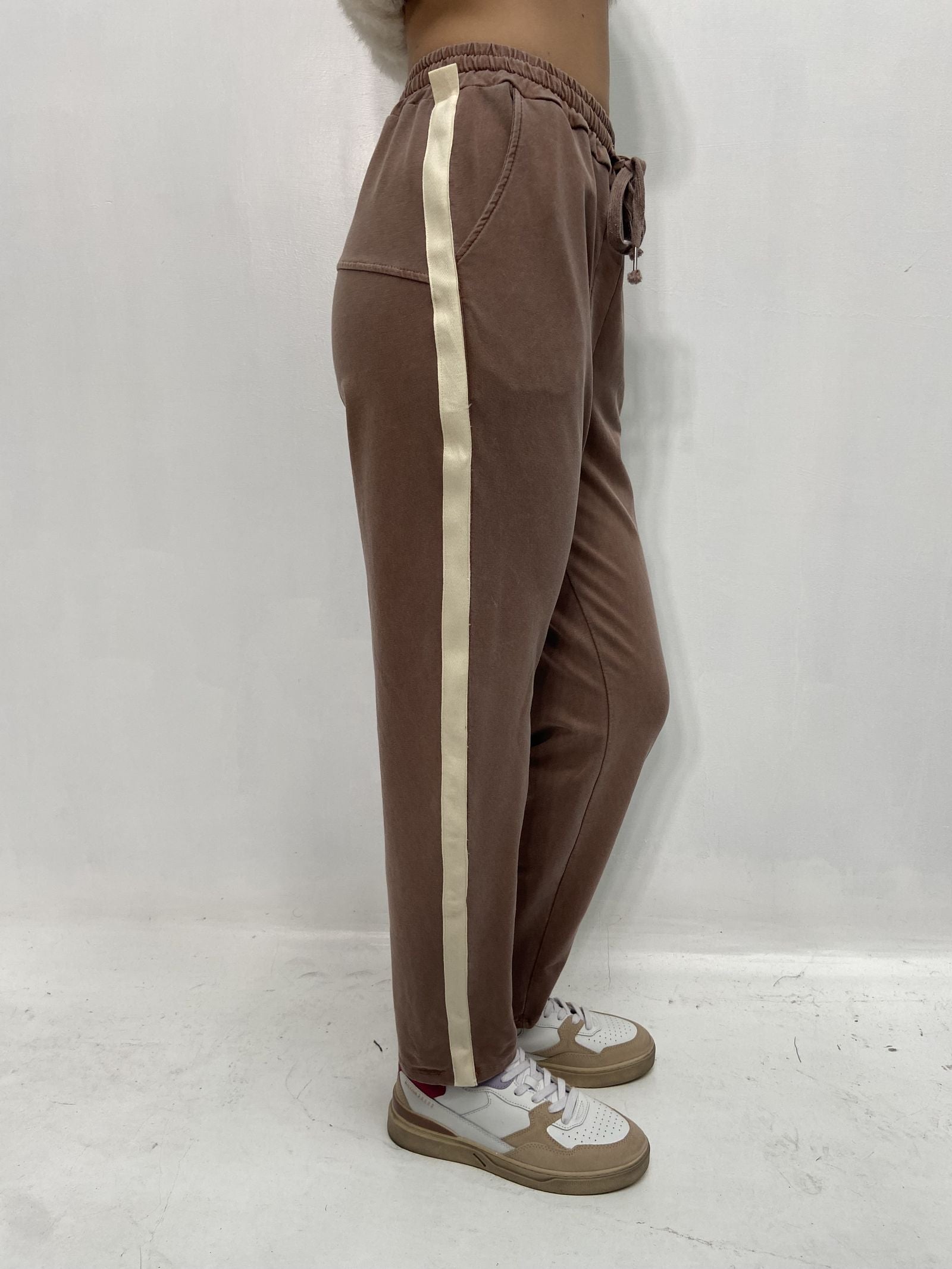 Pantalone con banda laterale - Ofelia 2558 CIOCCOLATO OFELIA 