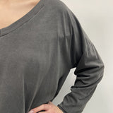 T-shirt scollo a V - Ofelia 2831 ANTRACITE OFELIA 