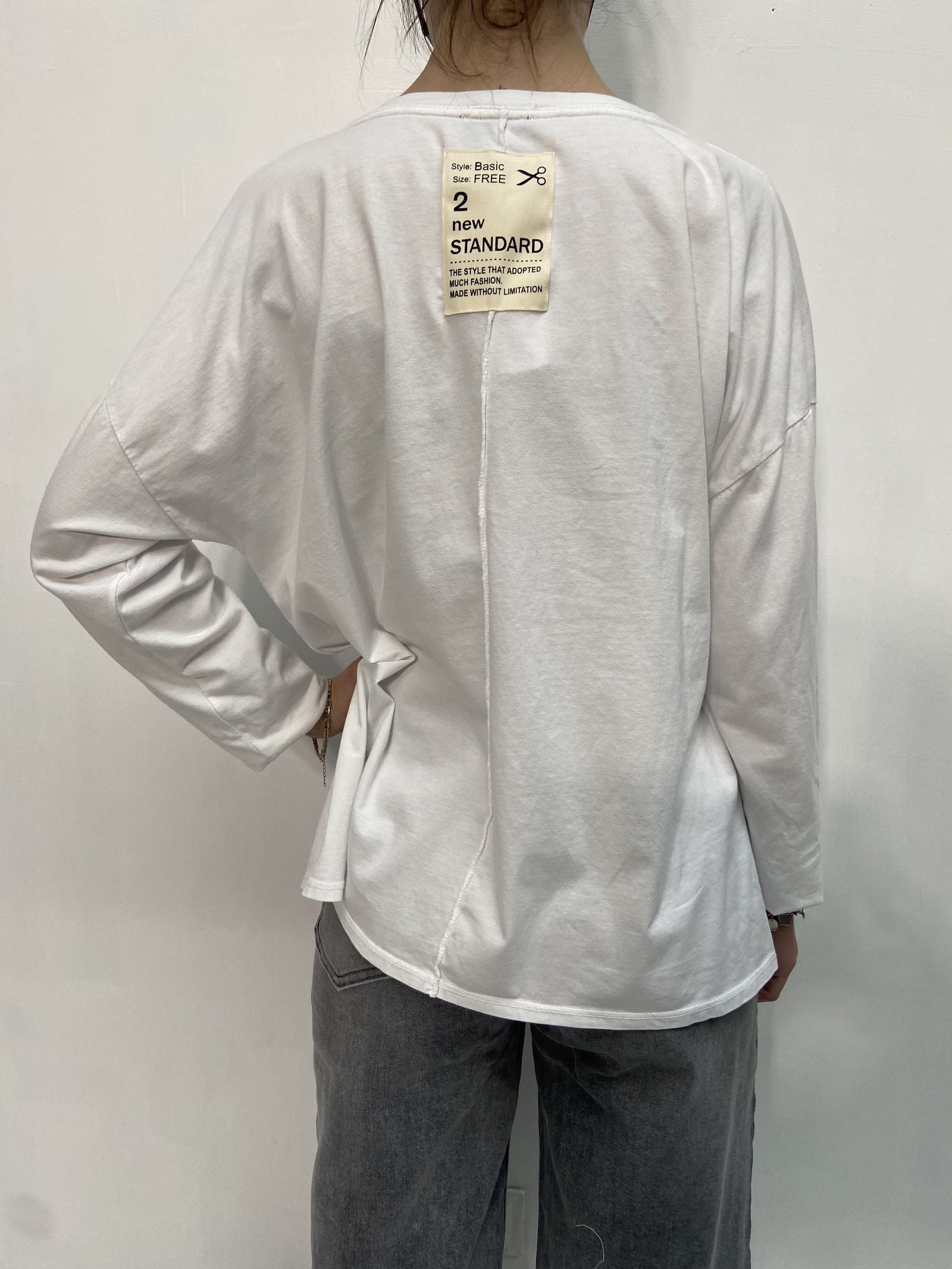 T-shirt scollo a V - Ofelia 2831 BIANCO OFELIA 