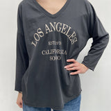 T-shirt stampa Los Angeles - Ofelia 2831LOSANGELES ANTRACITE OFELIA 