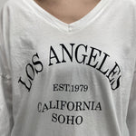 T-shirt stampa Los Angeles - Ofelia 2831LOSANGELES BIANCONERO OFELIA 