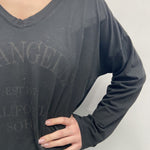 T-shirt stampa Los Angeles - Ofelia 2831LOSANGELES NERO OFELIA 