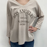 T-shirt stampa Los Angeles - Ofelia 2831LOSANGELES TORTORA OFELIA 
