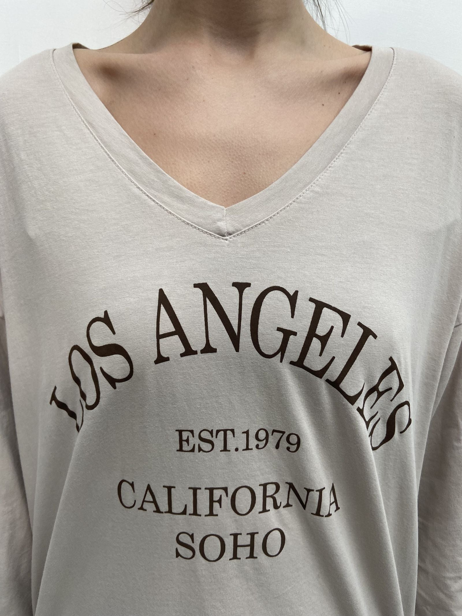 T-shirt stampa Los Angeles - Ofelia 2831LOSANGELES TORTORA OFELIA 