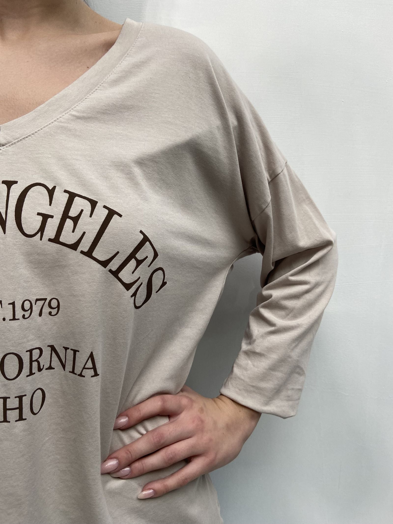 T-shirt stampa Los Angeles - Ofelia 2831LOSANGELES TORTORA OFELIA 