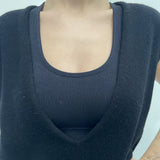 Gilet scollo a V CBGL4734 NERO OFELIA 