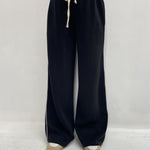 Pantalone gamba ampia Z6034 NERO OFELIA 