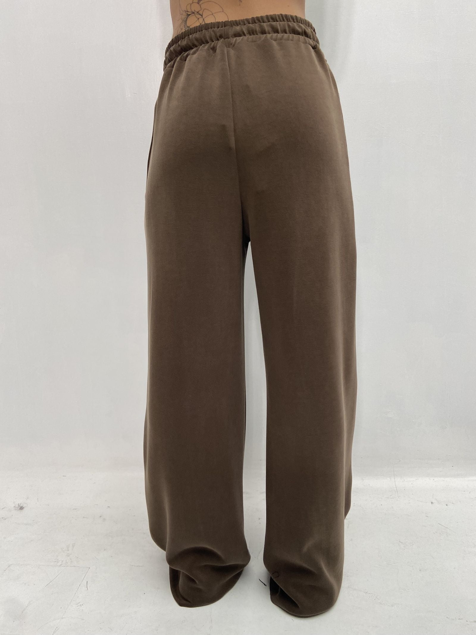 Pantalone gamba ampia Z6034 VERDE OFELIA 