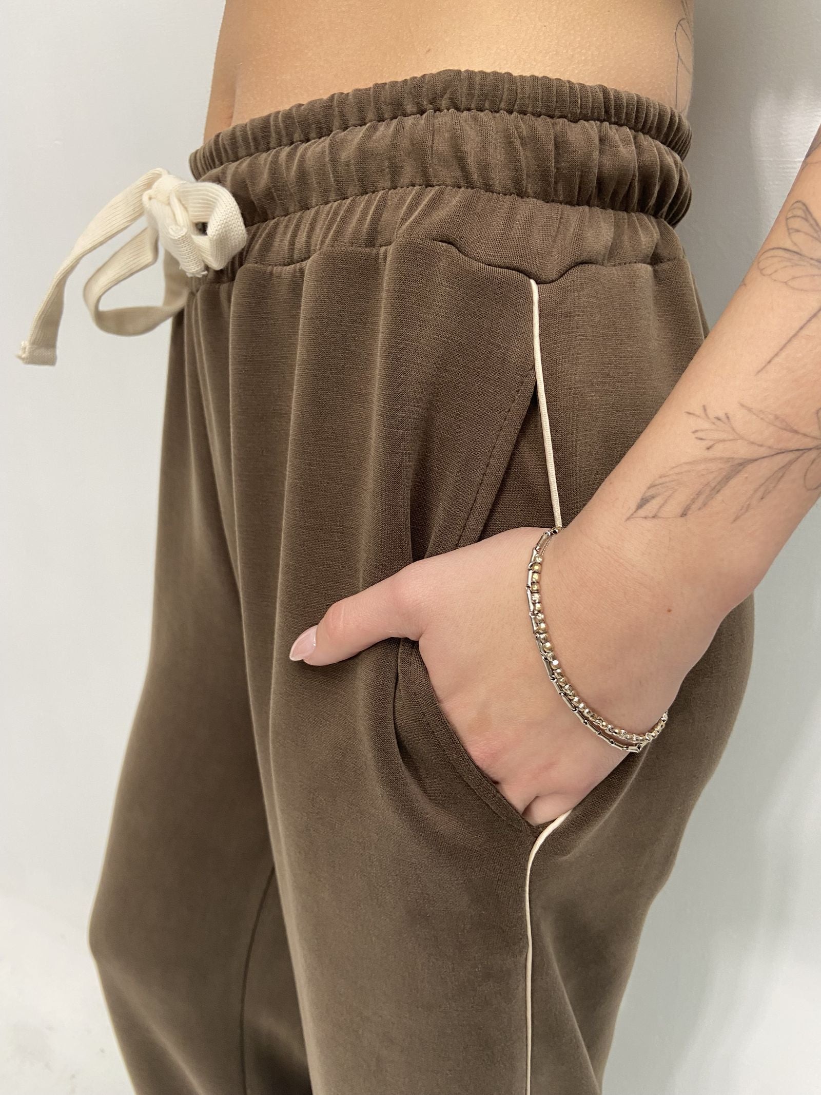 Pantalone gamba ampia Z6034 VERDE OFELIA 