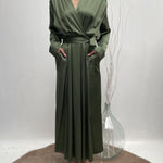 Abito manica lunga - Ofelia D1044 VERDE OFELIA 