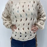 Maglia intrecciata - Ofelia JS376 BEIGE OFELIA 