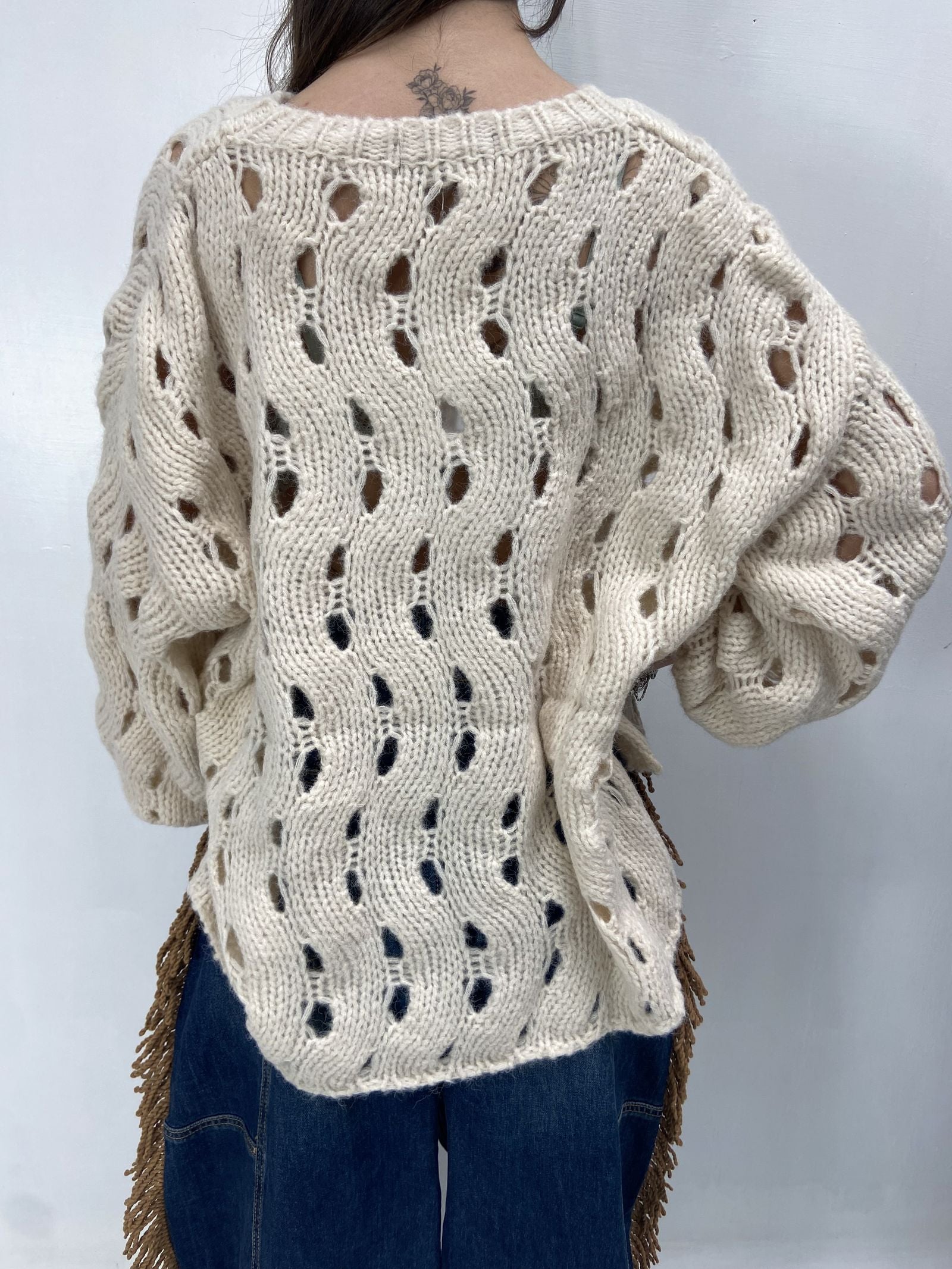 Maglia intrecciata - Ofelia JS376 BEIGE OFELIA 