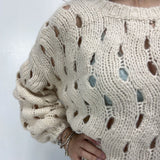 Maglia intrecciata - Ofelia JS376 BEIGE OFELIA 