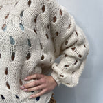 Maglia intrecciata - Ofelia JS376 BEIGE OFELIA 