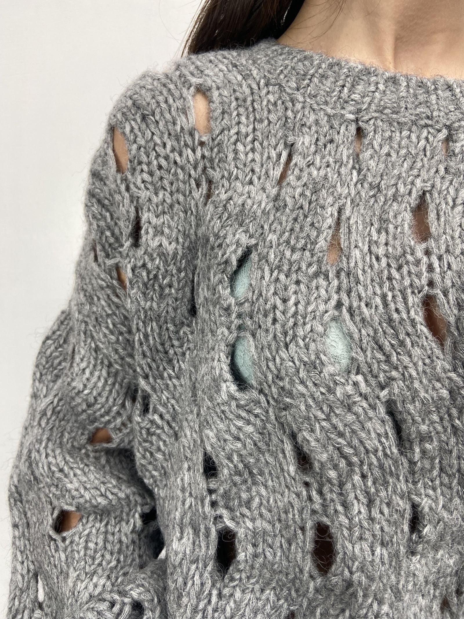 Maglia intrecciata JS376 GRIGIO OFELIA 