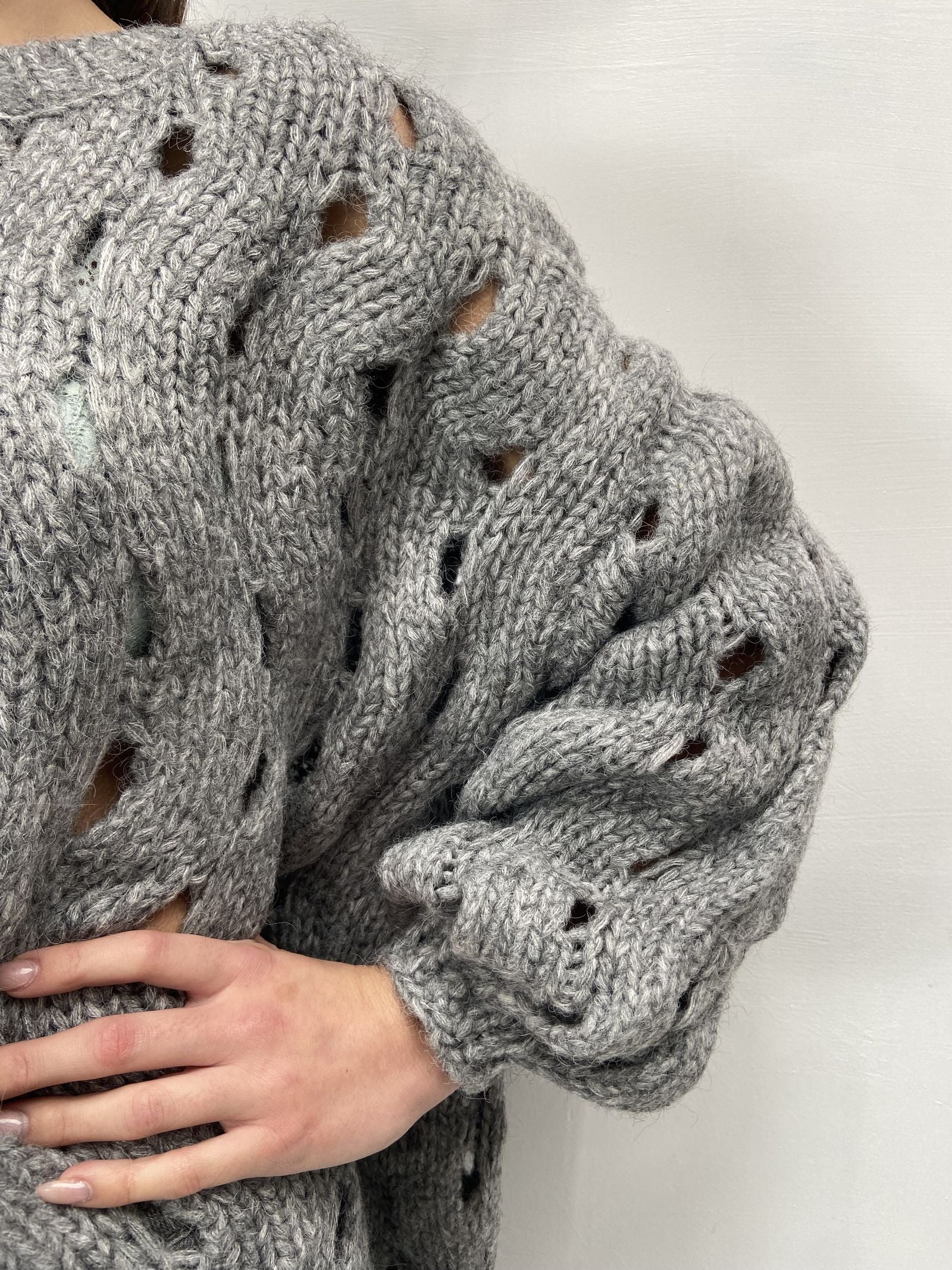 Maglia intrecciata JS376 GRIGIO OFELIA 