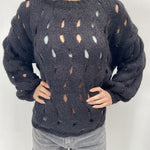 Maglia intrecciata JS376 NERO OFELIA 