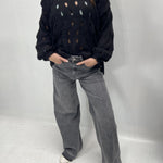 Maglia intrecciata JS376 NERO OFELIA 