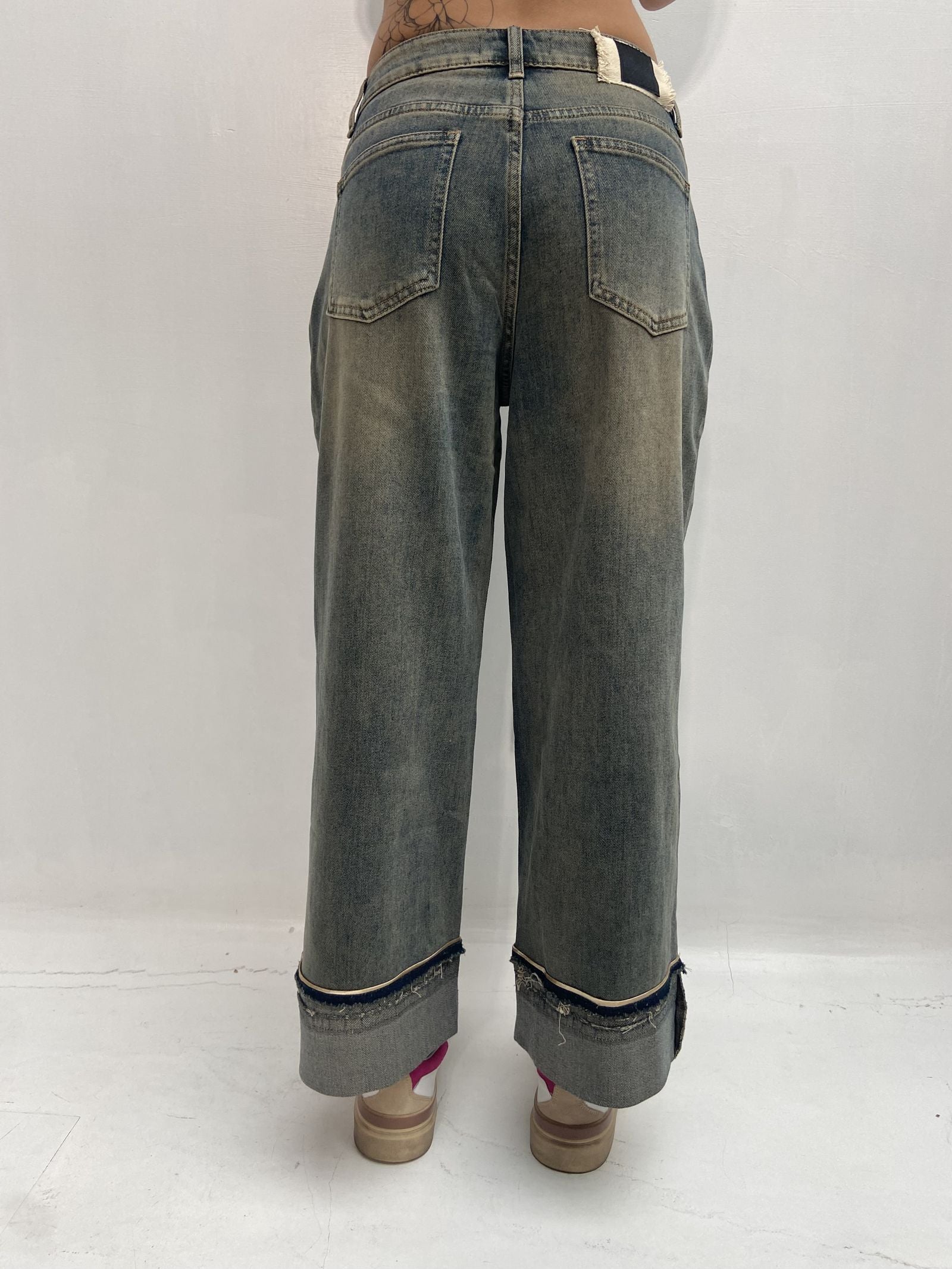 Jeans crop con risvolto - Ofelia LAF235 DENIM OFELIA 