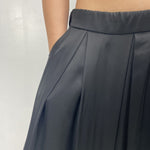 Gonna in raso con pieghe - Ofelia SK1027 NERO OFELIA 